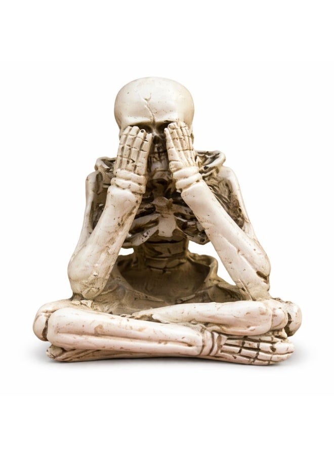See No Evil Skeleton Figurine Décor – Decorative Resin Table Ornament (10 cm) - Image 3